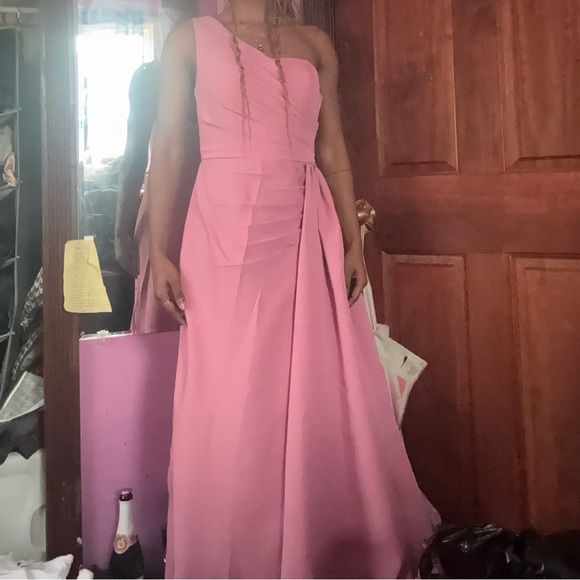 Elegant One-Shoulder Trumpet/Mermaid Elastic Satin Dress by Missacc - Picture 2 of 2